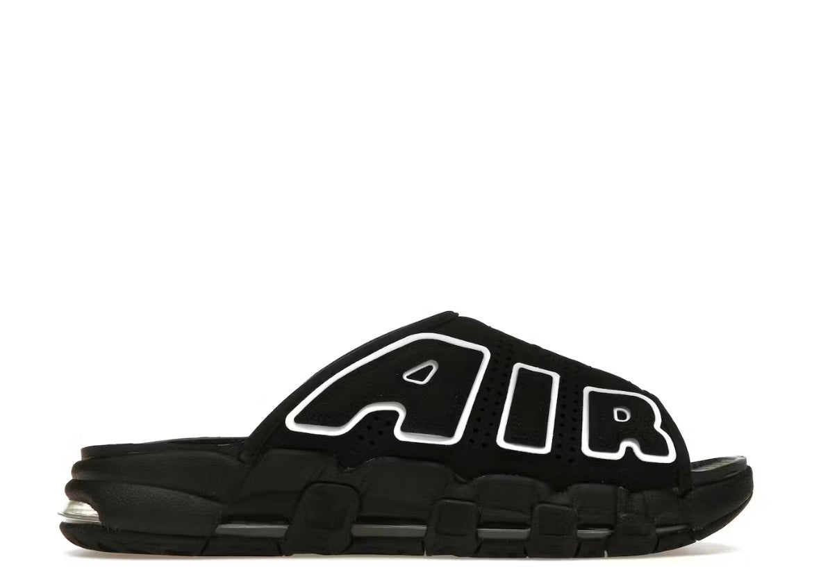 NIKE AIR MORE UPTEMPO SLIDE BLACK